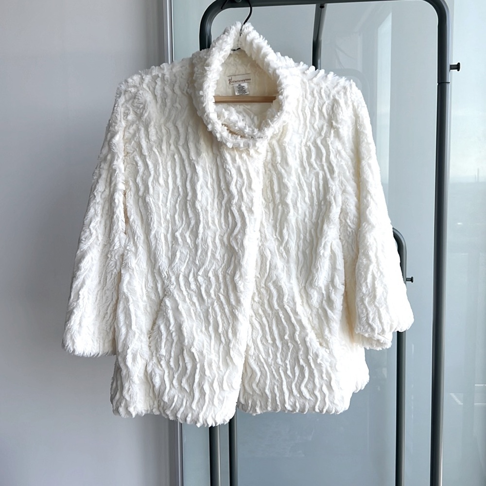 Cream Faux Fur Coat
